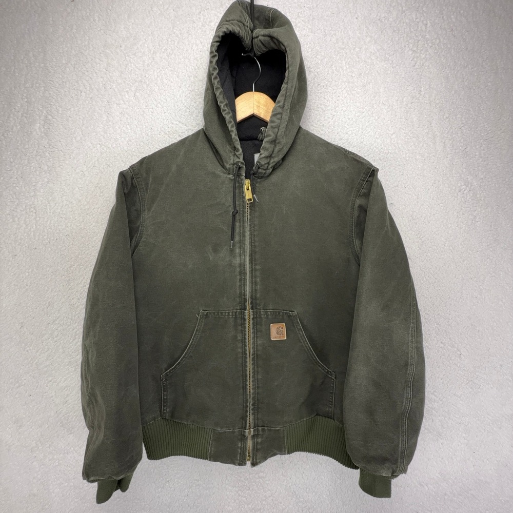 Carhartt Active Jacket Quilt Lined Mens Small J130 MOS Moss Green